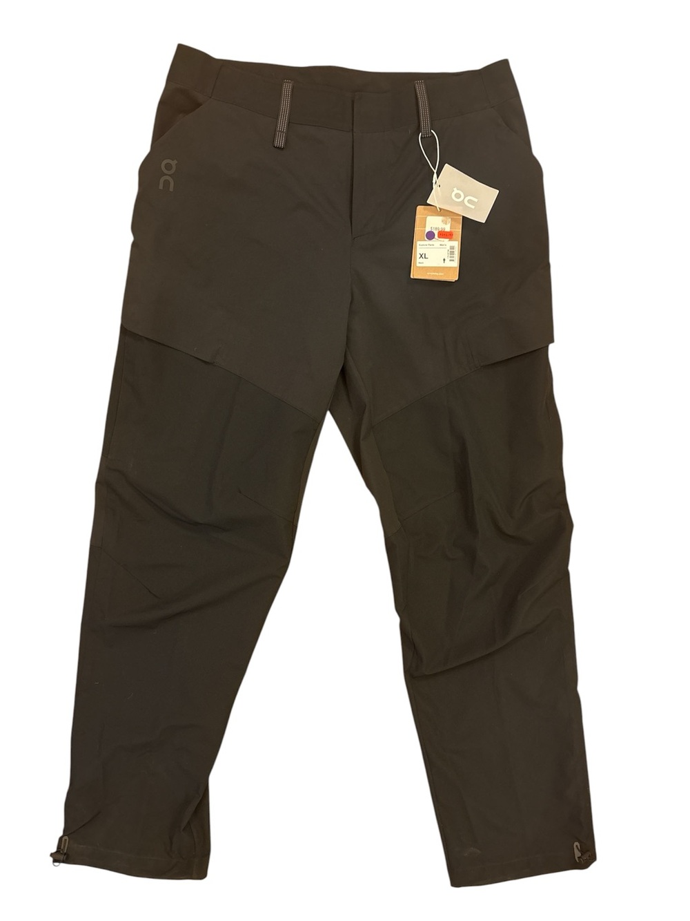 On Running Explorer Pants Men’s XL Black Technical Hiking Travel Pants